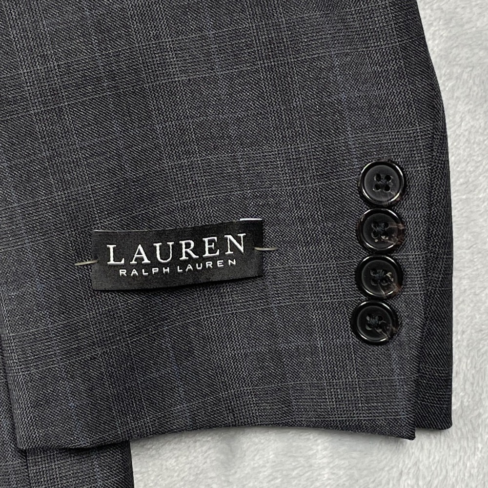 Lauren Ralph Lauren Mens 48R Gray Glen Check Wool Blend Blazer Jacket NEW
